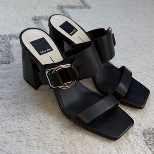 Dolce Vita Black Mules with Silver & Gold Buckle - NWT